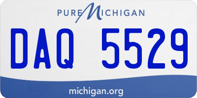MI license plate DAQ5529
