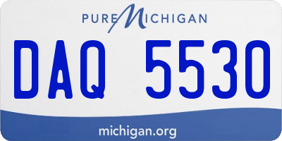 MI license plate DAQ5530