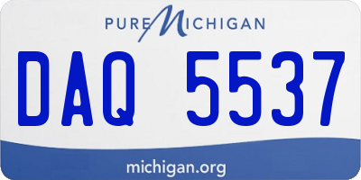 MI license plate DAQ5537