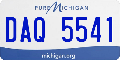 MI license plate DAQ5541
