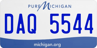 MI license plate DAQ5544