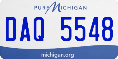 MI license plate DAQ5548