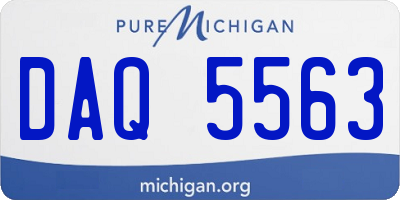 MI license plate DAQ5563