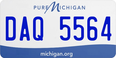 MI license plate DAQ5564