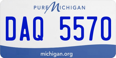 MI license plate DAQ5570
