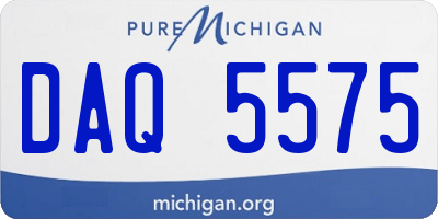 MI license plate DAQ5575