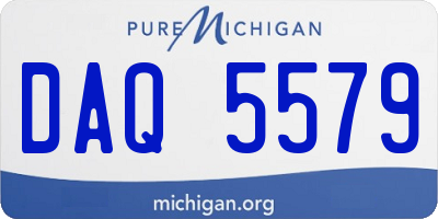 MI license plate DAQ5579