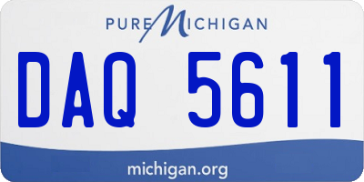 MI license plate DAQ5611