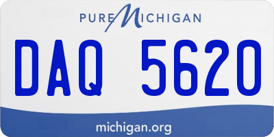 MI license plate DAQ5620