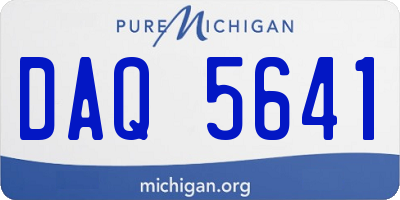 MI license plate DAQ5641