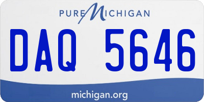 MI license plate DAQ5646