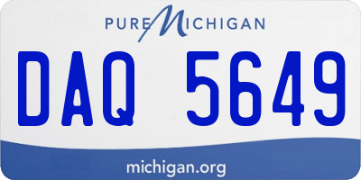 MI license plate DAQ5649