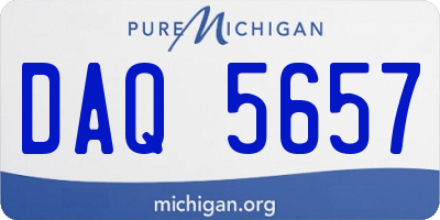 MI license plate DAQ5657