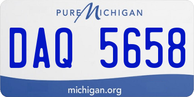 MI license plate DAQ5658