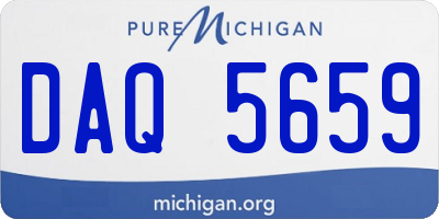 MI license plate DAQ5659
