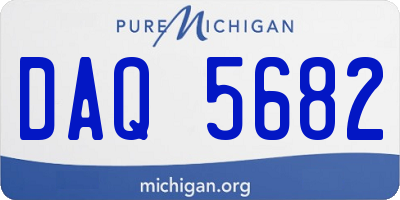 MI license plate DAQ5682