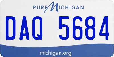 MI license plate DAQ5684