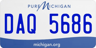 MI license plate DAQ5686