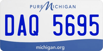 MI license plate DAQ5695