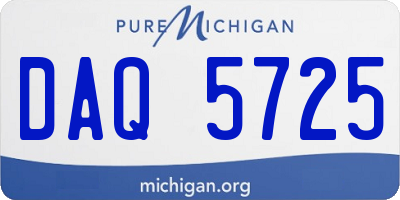 MI license plate DAQ5725