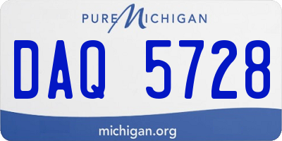 MI license plate DAQ5728