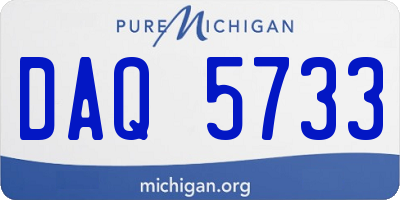 MI license plate DAQ5733