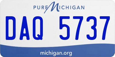 MI license plate DAQ5737