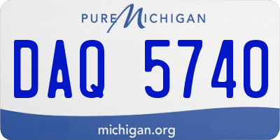 MI license plate DAQ5740