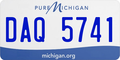 MI license plate DAQ5741
