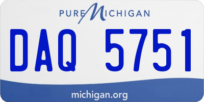 MI license plate DAQ5751