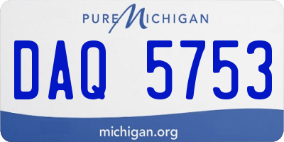 MI license plate DAQ5753