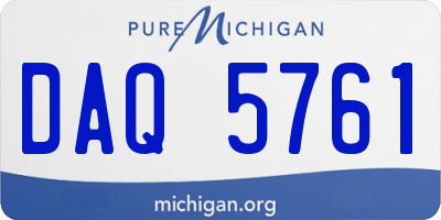 MI license plate DAQ5761