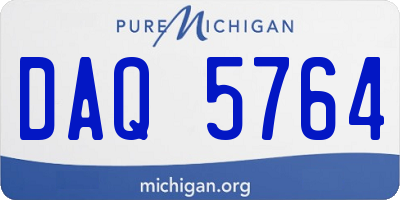 MI license plate DAQ5764
