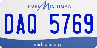 MI license plate DAQ5769
