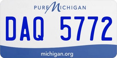 MI license plate DAQ5772