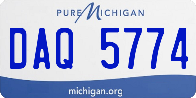 MI license plate DAQ5774