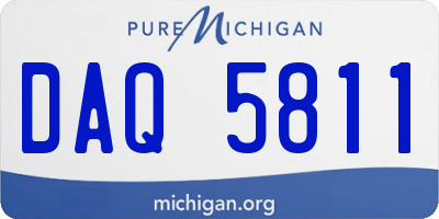 MI license plate DAQ5811
