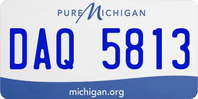 MI license plate DAQ5813