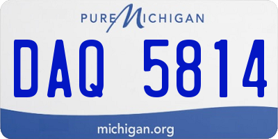 MI license plate DAQ5814