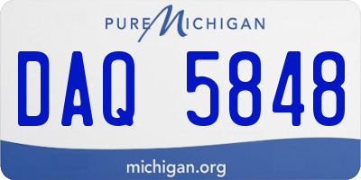 MI license plate DAQ5848