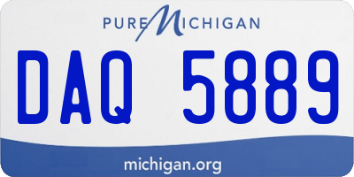 MI license plate DAQ5889