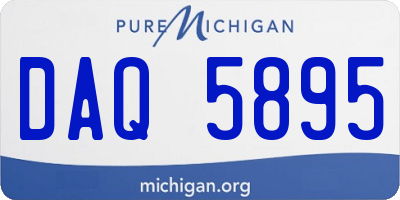 MI license plate DAQ5895