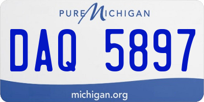 MI license plate DAQ5897