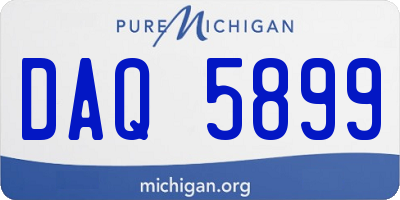 MI license plate DAQ5899
