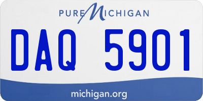 MI license plate DAQ5901