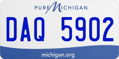MI license plate DAQ5902