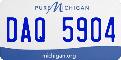 MI license plate DAQ5904