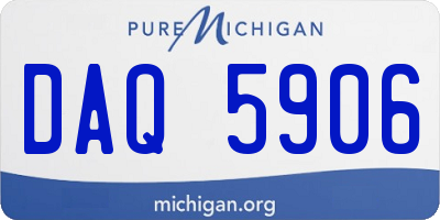 MI license plate DAQ5906