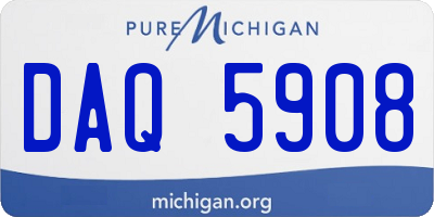 MI license plate DAQ5908