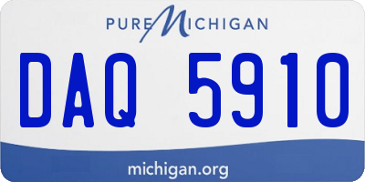 MI license plate DAQ5910